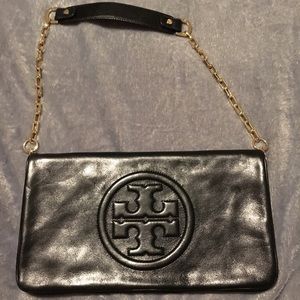 Tory Burch Reva Clutch Bag Purse Leather
